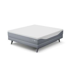 an image of a mattress that is in the middle of its frame on a white background