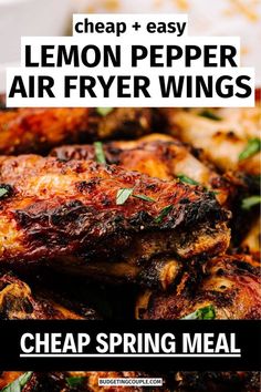 Quick Cheap Spring Meals: gluten free meal on a budget keto, budget keto meal families, healthy dinner on a budget keto Meal On A Budget, Wings In Air Fryer, Budget Keto, Lemon Pepper Wings, Meals For Dinner, Keto On A Budget