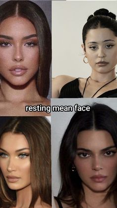 Types Of Resting Faces, 365 Days Laura Dress, Resting B Face, Heart Shape Face, Adrina Lima, Bratz Girl, Actress Style, Makup Looks, Human Skin Color