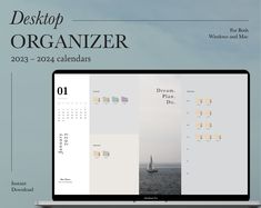 the desktop computer is open and ready to be used as an office calendar for your organization