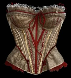 Lizzie Hearts, Velvet Accents, Vintage Corset, Gold Embroidery, Historical Fashion, Costume Design