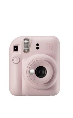 a pink camera sitting next to an image of the words instagram 12 on it