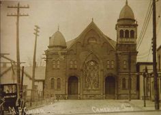 an old photo of a church in the early 20th century