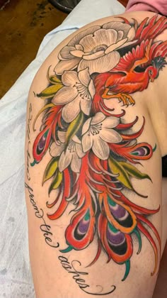 Phoenix thigh tattoo From The Ashes I Will Rise Tattoo, Phoenix Tattoo Side For Women, Phoenix Rising From Ashes Tattoo Women Thigh, Pheonix Feather Tattoo For Women, Phoenix Still I Rise Tattoo, Neo Traditional Phoenix Tattoo, Phoenix Tattoo Back Women, Pheonix Tattoo Ideas Female, Phoenix Rising From Ashes Tattoo Women