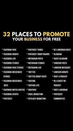 three places to promote your business for free