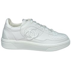 Chanel 23a White Calfskin Leather Cc Logo Tie Flat Runner Trainer Sneaker 40.5 ********** Chanel ********** Brand: Chanel Size: 40.5 (Know Your Chanel Size) Season: 23a Color: White Style#: G45079 B13302 Np503 Style: Sneaker Material: Calfskin Cc Side Large Logo Lace Up Tie Front Chanel Black Cc Front Logo White Calfskin Leather Material Chanel Tongue Logo Large Cc Bottom Logo *** Sold Out Worldwide / Impossible To Find *** Brand New In Box, Comes With Original Box And Dust Bag 100% Authentic Or White Chanel Sneakers, Chanel Trainers, Chanel Espadrilles, Low Ankle Boots, Navy Chanel, Chanel Sneakers, Chanel White, Shoes Chanel, Canvas Loafers