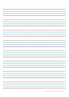 lined paper with red and blue lines