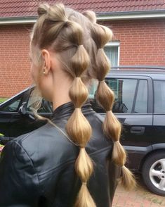 Bubble Braids, Braided Hairstyle, Peinados Fáciles Para Cabello Corto, Braids For Long Hair, Grunge Hair, Aesthetic Hair, Ponytail Hairstyles, Pretty Hairstyles, Lany