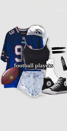 a football player's outfit and shoes