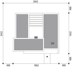 a drawing showing the size and width of a room