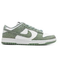 The Women's Dunk Low in a Oil Green/Oil Green/Treeline/Sail colorway is crafted with a leather & nubuck upper. Featuring a classic lace-up front, Nike branding, and a perforated toe box, this sneaker offers a blend of style and function. The midsole and oil green rubber outsole ensure lasting comfort and traction. Leather & Nubuck upper Lace-up front Nike branding Perforated toe box Rubber outsole Style No: FV6516-300 Dunk Lows, Good Color Combinations, Tenis Nike, Baskets Nike, Nikes Girl, Nike Brand, Sb Dunk, Swag Shoes, Latest Sneakers