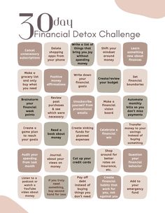 Challenge yourself with positive financial habits for 30 days. Practice healthy financial habits for a whole month and see what happens. Transform your money mindset with small practices such as journaling, budgeting, setting financial goals, creating financial boundaries, paying off debt, and building mindfulness and intentionality around your finances. Give yourself the power to succeed with money by investing the time to improve your money management and learn new ways to handle your money. Good Financial Habits, 30 Day Finance Challenge, 30 Day Business Challenge, 30 Day Financial Challenge, 2025 Financial Goals, Financial Tips Saving Money, Budget Infographic, Monthly Financial Goals, Finance Challenge