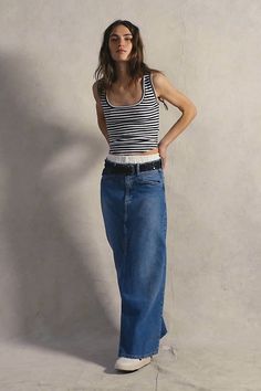 We The Free Come As You Are Denim Maxi Skirt Denim Maxi, Denim Maxi Skirt, People Shopping, Jeans Rock, Boho Clothing, Skirt Fashion, Boho Outfits, Denim Skirt, Timeless Fashion