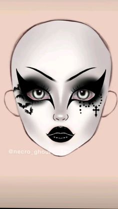 Green Trad Goth Makeup, Goth Icon, Cute Clown Makeup, Makeup Charts, Makeup Drawing, Halloween Makeup Pretty, Graphic Makeup