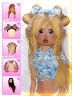 ☆*:.｡. o(≧▽≦)o .｡.:*☆ dress to impress Halloween update hair combo for you!  #dresstoimpress #hair #hacks #halloween #hairstyletutorial #tutorial #blondehaircolor#bows Dri Outfit Hacks, Cute Hair Combos Dress To Impress, Dti Hair Combos New Update, Dress To Impress Hair Combos, Beige Hair Color