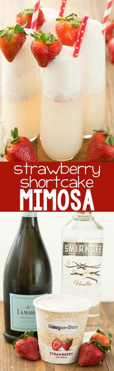 strawberry shortcake mimosa is an easy and delicious dessert