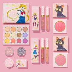 At long last Colourpop announces a date for a restock of its Sailor Moon makeup collection. Serena Sailor Moon, Sailor Moon Outfit, Sailor Moon Tattoo, Arte Sailor Moon, Kawaii Makeup, Moon Nails, Full Makeup