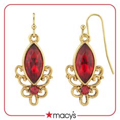 in stock Red And Gold Earrings, Ruby Aesthetic, Dream Vanity, Fire Earrings, Oc Inspo, Classic Earrings, Beauty Gift Sets, Red Earrings, Fashion Jewelry Earrings