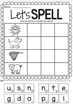 a worksheet with words and pictures to help students learn how to spell the letter s