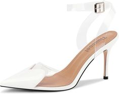 Wedding Mules, Heart Heels, Clear High Heels, Sandals White, Heels Shoes, Heeled Sandals, Strappy Heels, Heel Sandals