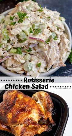 chicken salad and rotisserie chicken salad are the perfect side dishes for any meal