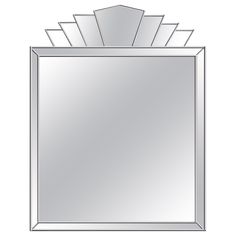 a mirror that is shaped like an art deco