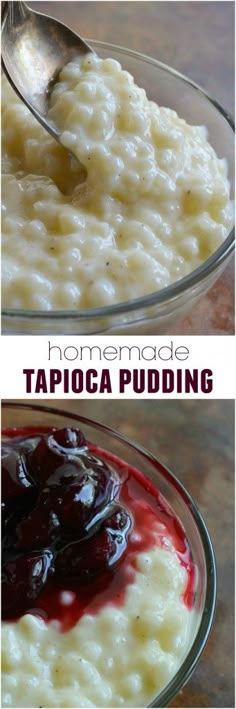 this is an image of homemade tappoca pudding