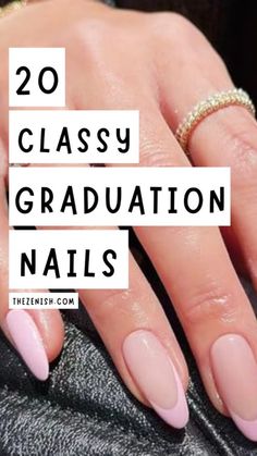 Graduation season is here, and it's time to show off your impeccable taste with these classy nail ideas. Whether you're going for a minimalist look or want to embrace bold and vibrant colors, I've got you. Let your nails do the talking as you walk across that stage and into a bright future! coffin nails, shorties nails, shorties nails, simple nails, classy nails, glitter nails, neutral nails, graduation nails ideas, graduation nails acrylic, college graduation nails, nails for graduation pictures, trendy nails, nail ideas, nail designs, acrylic nails, french nails, gel nails, nail designs, nail ideas. Classy Nails Glitter, Classy Graduation Nails, Nails Ideas Graduation, French Tips Glitter, College Graduation Nails, Nails Shorties, Classy Nail Ideas, Graduation Nails Ideas, Graduation Nail Art