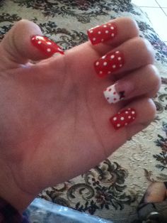 Disney Nail Design Disney Firework Nails, Disney Sweethearts Night Nails, Disney World Manicure, Red And White Minnie Mouse Nails, Disney Nails Design Goofy