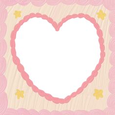 a pink heart shaped frame with stars on it