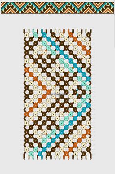 a cross stitch pattern that looks like it has been made with different colors and shapes