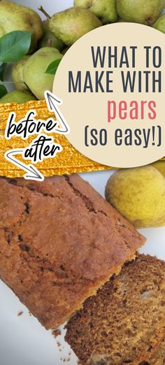 what to make with pears is so easy and healthy for the whole family?