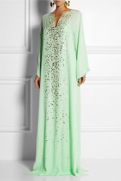 Caovilla Shoes, Yeezy Fashion, Jimmy Choo Clutch, Van Der Straeten, Maxi Kaftan, Silk Maxi, Modest Wear