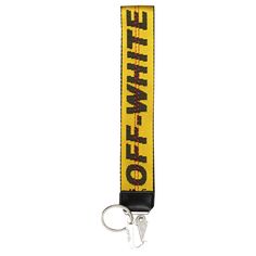 Check out the OFF-WHITE Industrial Keychain Yellow/Black/Silver available on StockX Industrial Pattern, Off White Industrial Belt, White Industrial, Off-white Logo, Silver Keychain, Coins For Sale, Car Keychain, For Sale Sign, Key Card Holder