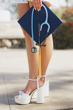 a woman's legs with a stethoscope attached to them