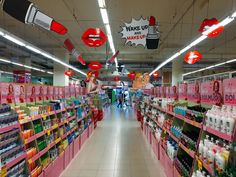 a store filled with lots of different types of drinks