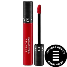 A bestselling, creamy, weightless, liquid lipstick that coats your lips in flawless color to become a transfer-proof, full-coverage, last-all-day stain.Formulation Type: Lipstick Benefits: Hydrating, Long wearingIngredient Callouts: Free of parabens, formaldehydes, formaldehyde-releasing agents, phthalates, mineral oil, retinyl palmitate, oxybenzone, coal tar, hydroquinone, sulfates SLS & SLES, triclocarban, triclosan, and contains less than one percent synthetic fragrance. It is also vegan, glu Sephora Liquid Lipstick, Sephora Collection Cream Lip Stain, Sephora Cream Lip, Sephora Lip, Coal Tar, Makeup Sephora, Cream Lip Stain, One Percent, Matte Blush