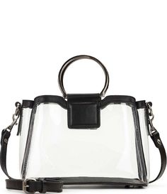 Patricia Nash Empoli Clear Satchel Crossbody Bag | Dillard's Brushed Nickel Hardware, Nickel Hardware, Dillard's, Vintage Bags, Leather Trim, Full Grain Leather, Brushed Nickel, Leather Trims, Faux Suede