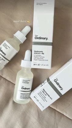 naicinamide and hyaluronic acid by the ordinary. Coquette Skincare, Hygiene Haul, Wishlist Christmas, Ordinary Skincare, The Ordinary Skincare, Beauty Aesthetic, Skincare Brand, Skincare Makeup, 13th Birthday