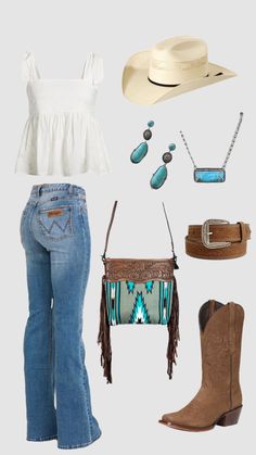 Cute Casual Cowgirl Outfits, Country Belts For Women Outfit, Western Sweet 16 Outfits, Nice Western Outfits Women, Western Cute Outfits, Girly Western Outfits, Cute Country Outfits For Summer, Rodeo Outfit Ideas, Country Girl Style Outfits