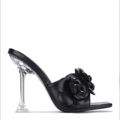 This Is A Must Have! Only 2 Left Clear High Heels, Trendy Heels, Floral Printed Dress, Stylish Heels, Black Shoes Heels, Capes For Women, Black Flare, Open Toe Shoes, Comfortable Heels