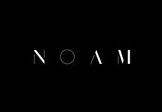 the word noam written in white on a black background