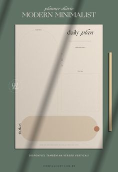 the modern minimalist daily planner is on display