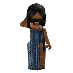 an image of a lego character with black hair