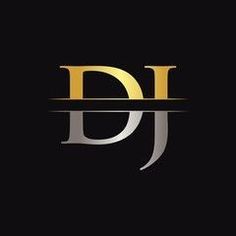 the letter d is made up of silver and gold letters on a black background with reflection