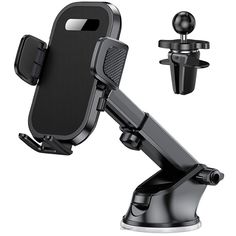 an image of a cell phone holder with a car mount on it's side