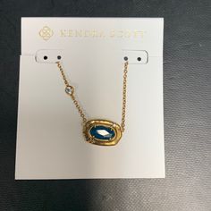 Nwt Kendra Scott Anna Teal Vintage Gold Apatite 15in Necklace Jewelry Kendra Scott, Kendra Scott Necklace, Aesthetic Stuff, Kendra Scott Jewelry, Kendra Scott, Cute Jewelry, Blue Gold, Birthday Wishes, Vintage Gold