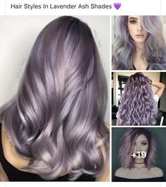 Unusual Hair Colours, Lavender Grey Hair, Silver Purple Hair, Unusual Hair Colors, Grey Hair Don't Care, Lavender Grey, Silver Hair Color, Lavender Hair