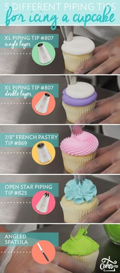 how to decorate cupcakes with piping tips