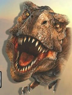 an image of a dinosaur with its mouth open